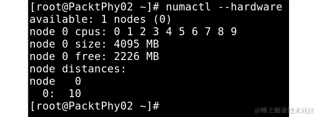图 15.19 - numactl 硬件输出