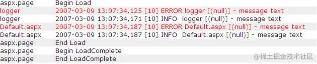 log4net的各种Appender配置示例(转载)