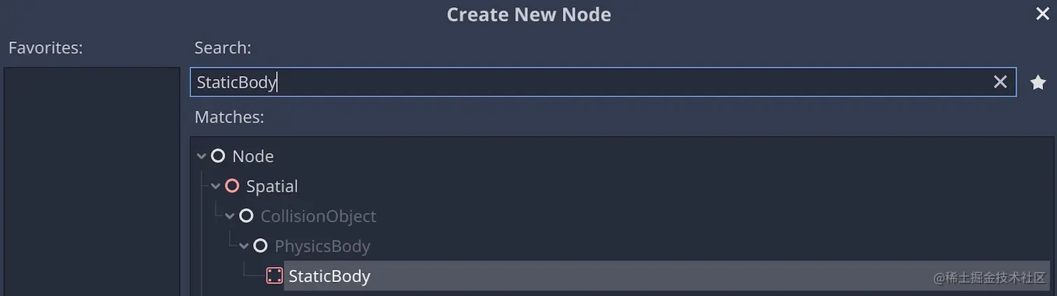 新建StaticBody节点