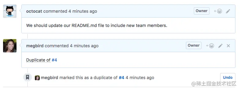 Duplicate issue syntax