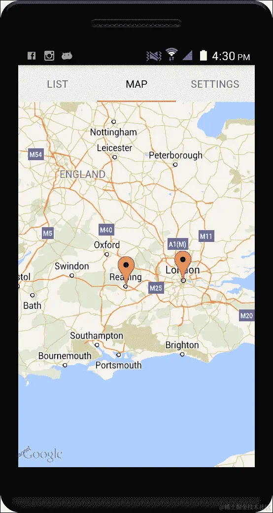 为每个位置显示标记