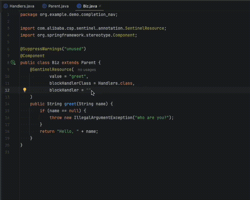 blockHandler from Handlers