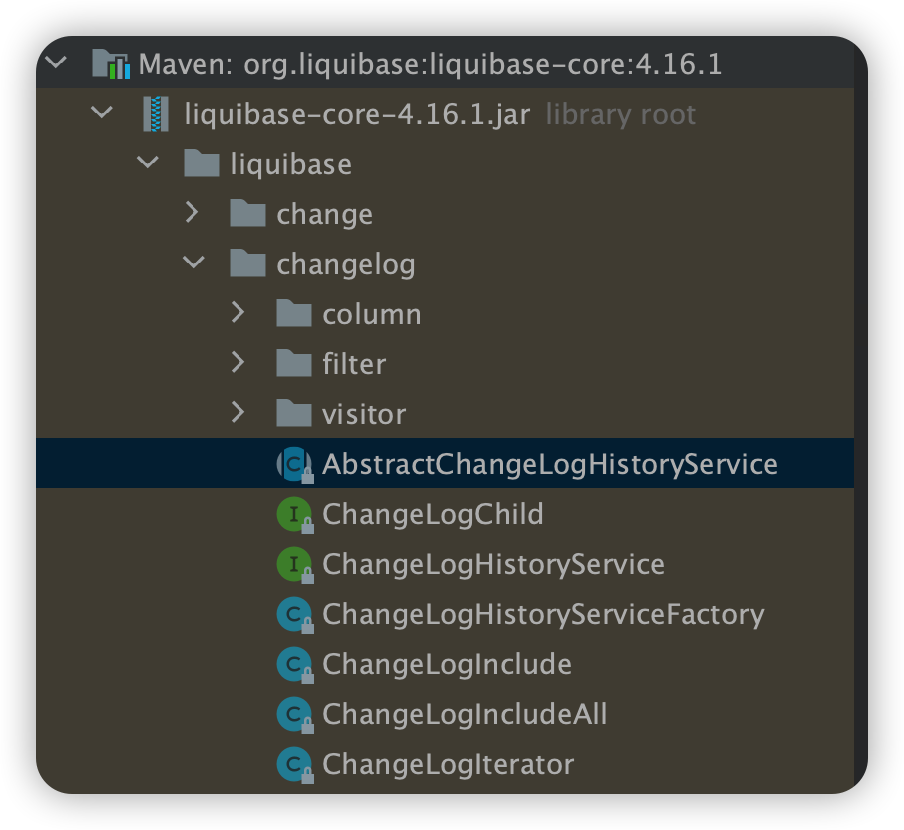 liquibase-core檔案展示