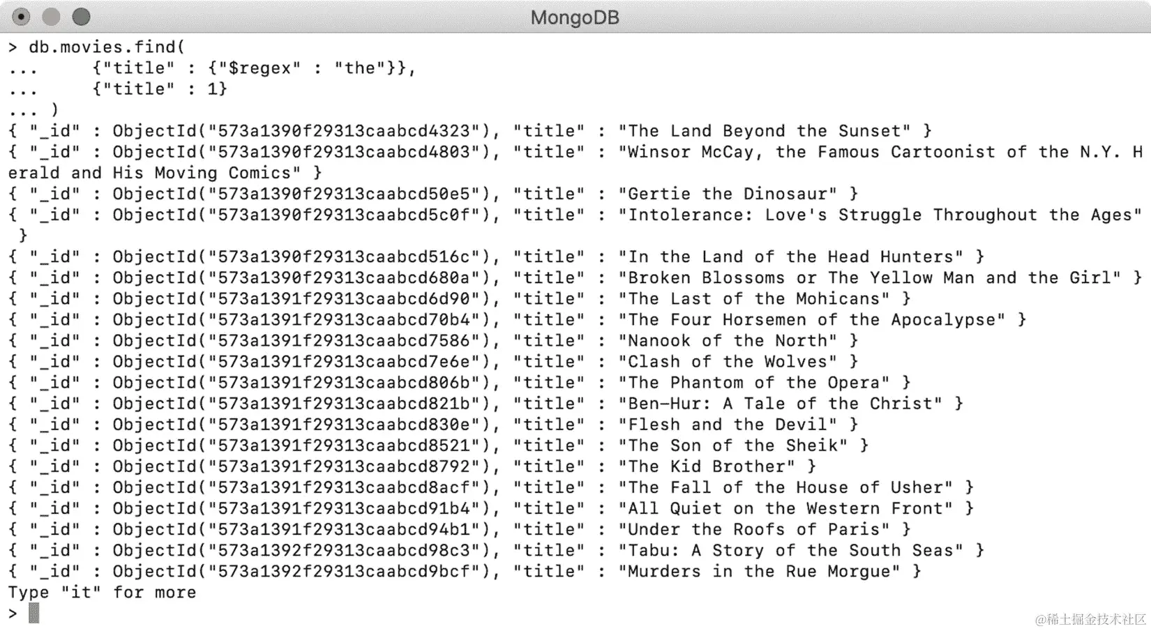 图 4.16：包含小写单词“the”的标题