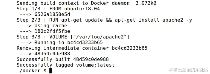 图 2.9：构建卷 Docker 镜像