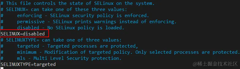 关闭selinux