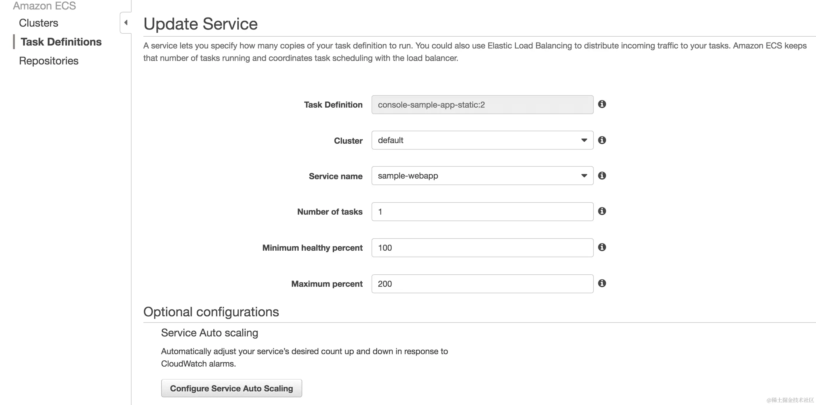 在 ECS 集群中更新 Docker 容器