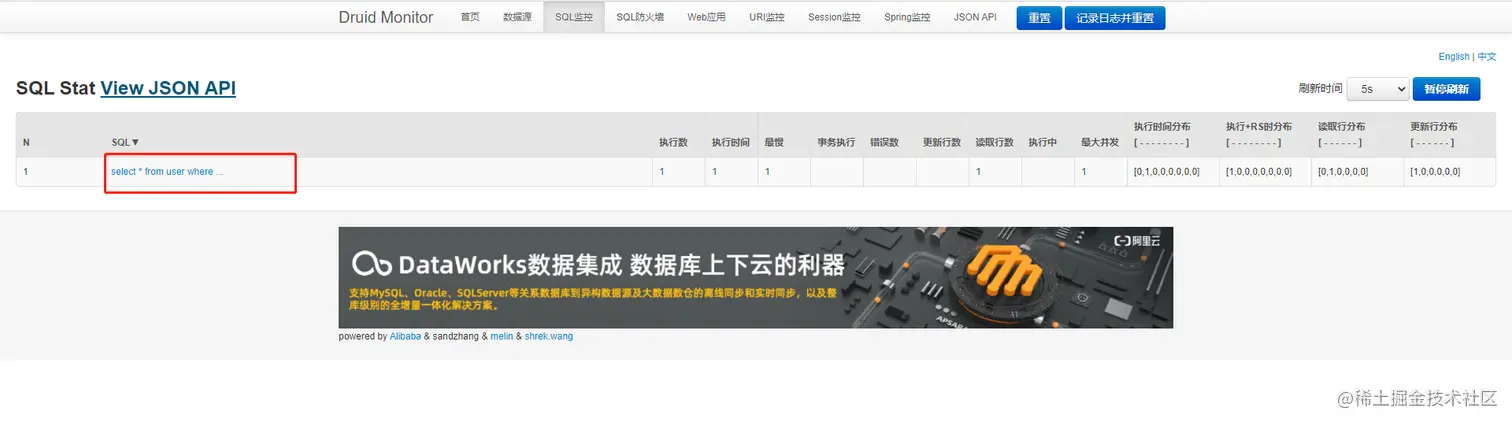 Spring boot项目整合阿里巴巴druid数据库连接池