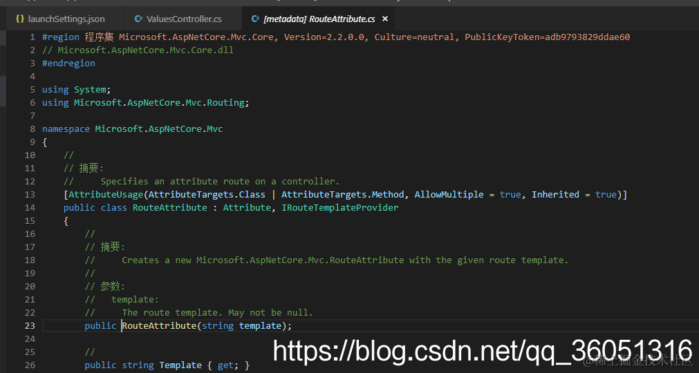 RouteAttribute方法跟踪