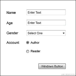 使用常规浏览器样式创建网页表单