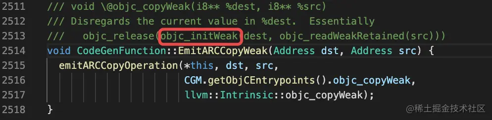 EmitARCCopyWeak底层编译