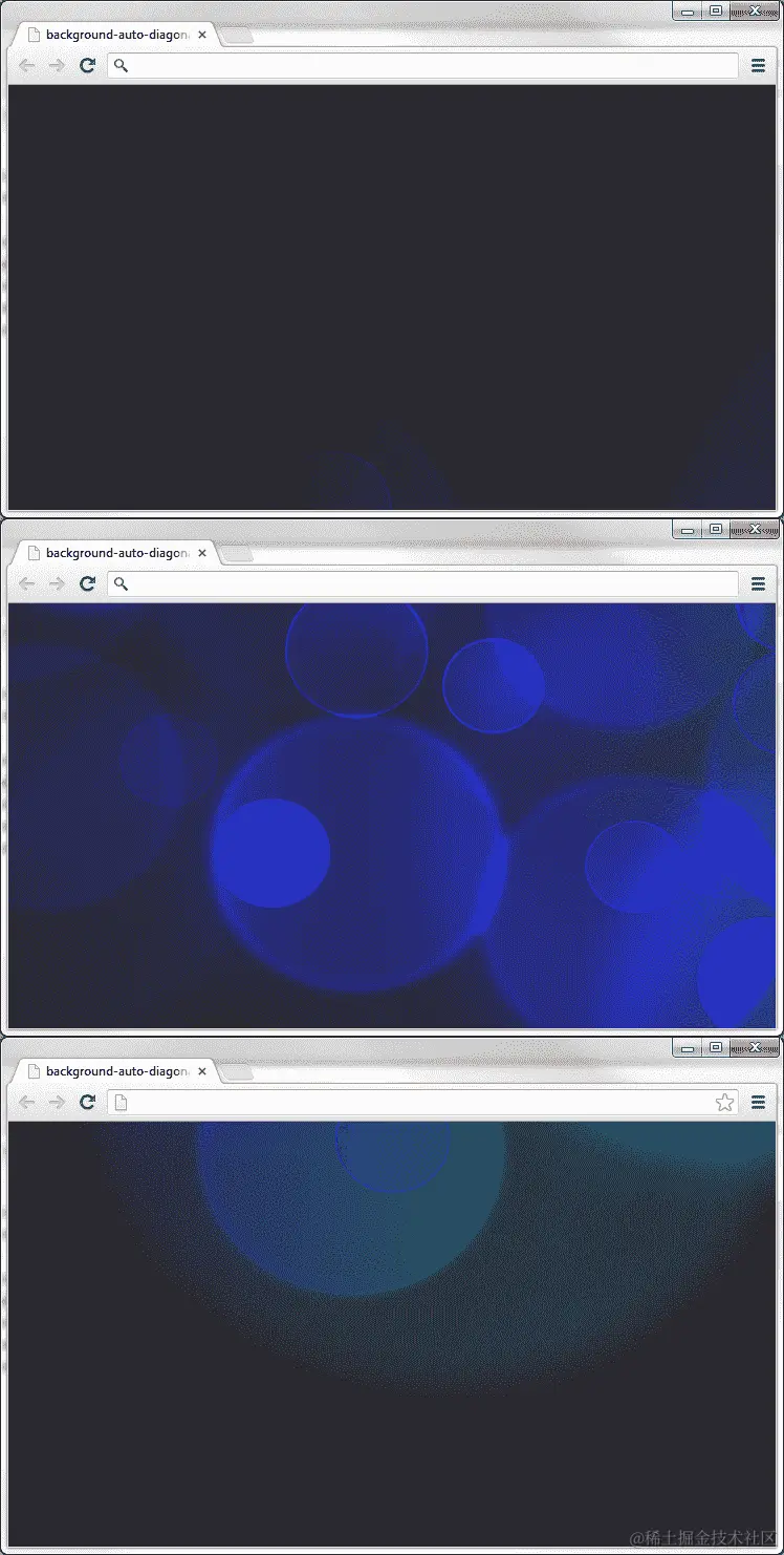 行动时间 - 对背景进行对角线动画