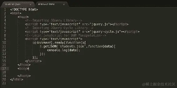 为 Carousel 应用程序构建 JSON 文件