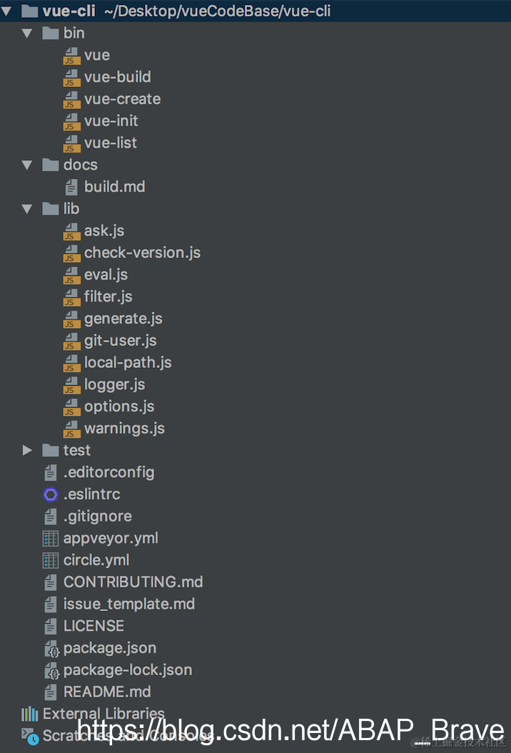 vue-cli源码目录结构