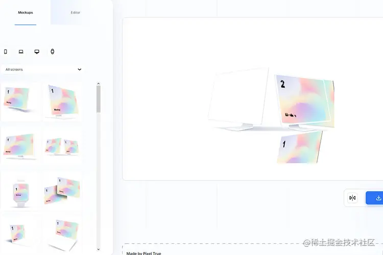 Example from Mockups