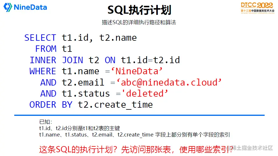 DTCC 2022 叶正盛PPT-SQL执行计划