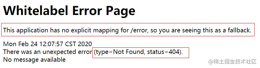 SpringBoot（五）——默认的错误处理机制
