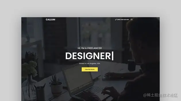 Callum - Personal Portfolio Template 