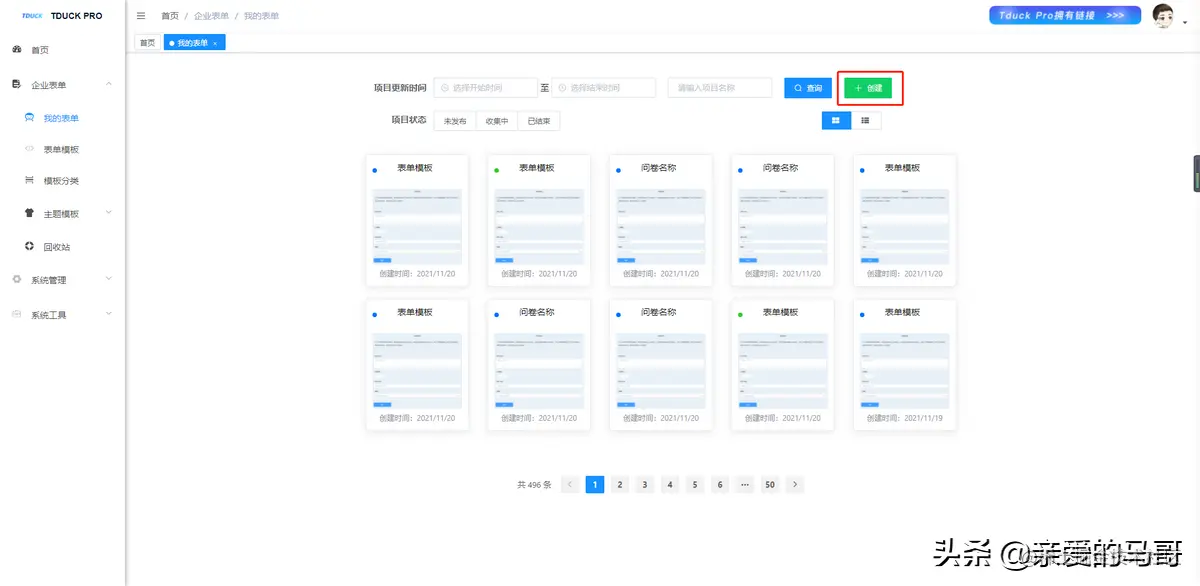 开源软件 | 国产Java开源表单系统TDUCK
