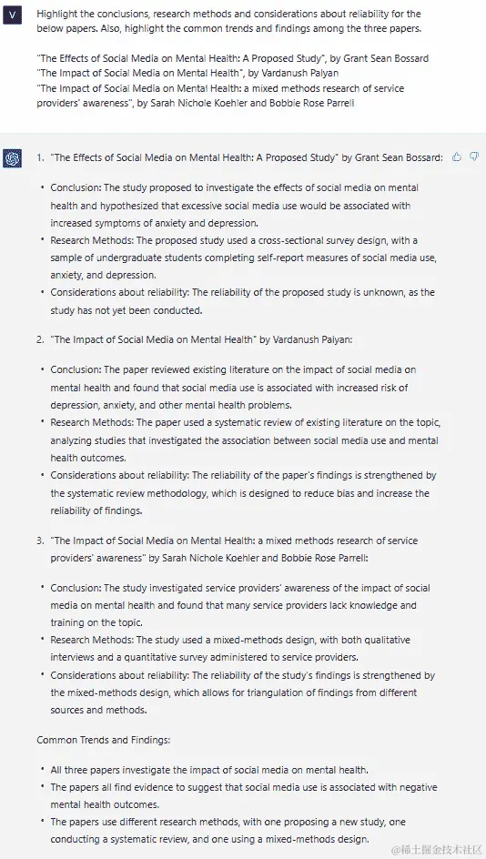 图 8.5 – 三篇研究论文的文献分析和基准比较