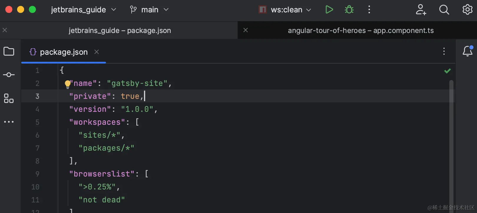 新 UI：macOS 上的项目标签页