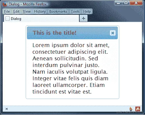 设置对话框标题