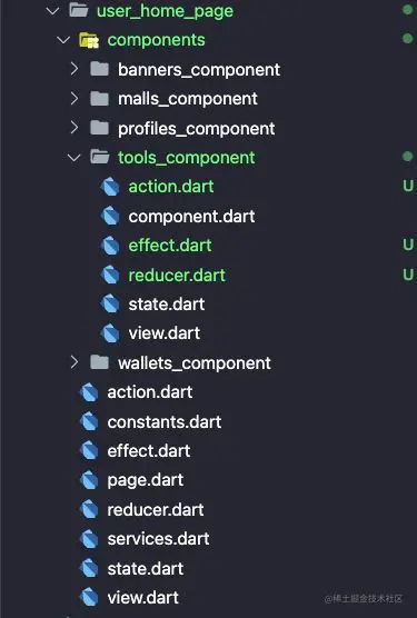 Code Structure UserHomePage