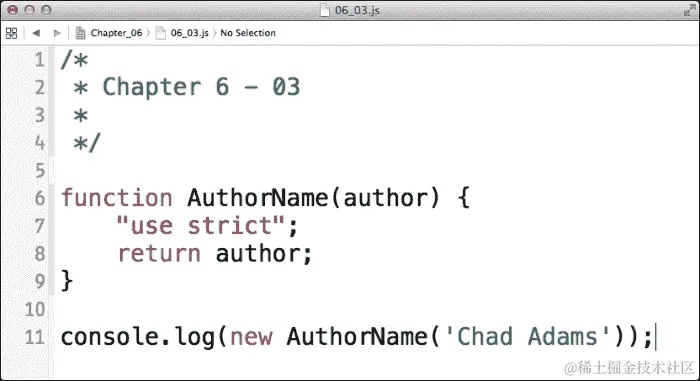 使用'new'创建实例