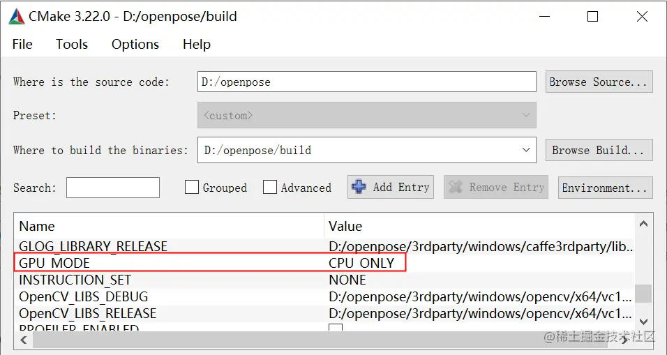 设置 GPU_MODE