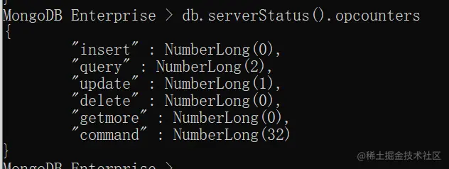 获取操作统计计数器