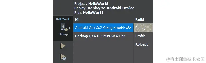 图 5.17 - Android Kit 选择选项
