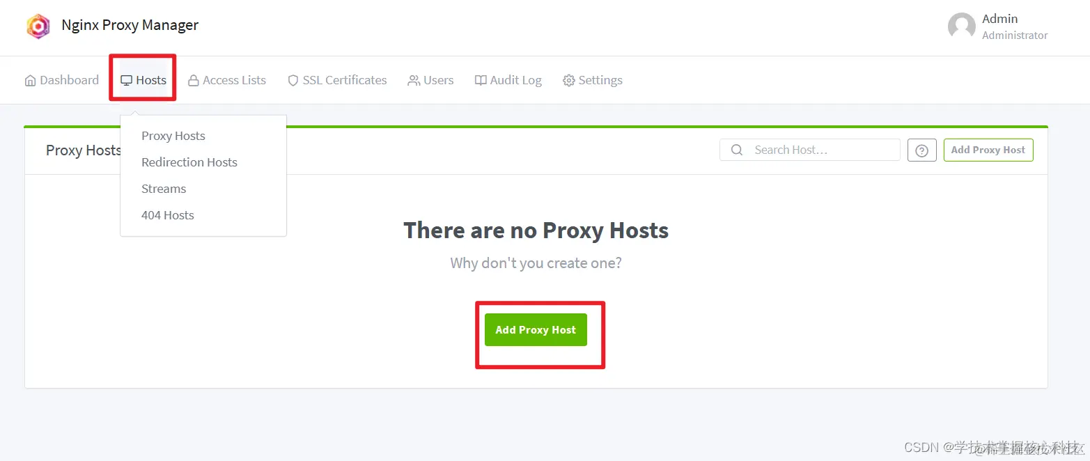 Add Proxy Host