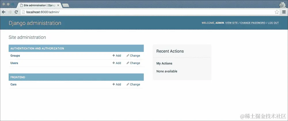 Django 管理员应用程序