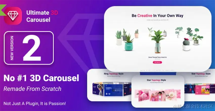 Ultimate 3D Carousel HTML5 Photo Slider