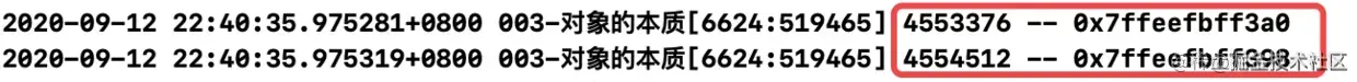 对象指针打印结果