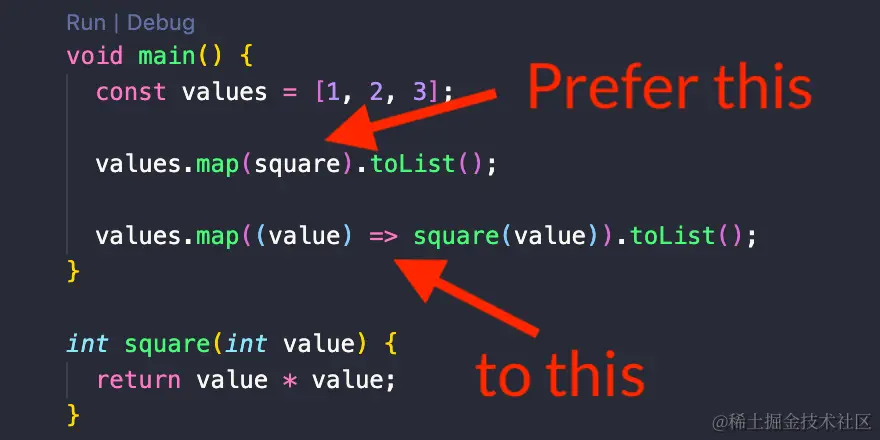 函数是 Dart 中的一等公民，它们可以直接作为参数传递。
