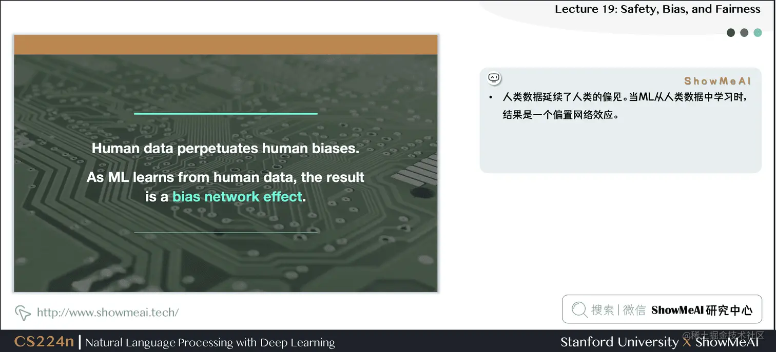 Human data perpetuates human biases. As ML learns from human data, the result is a bias network effect.