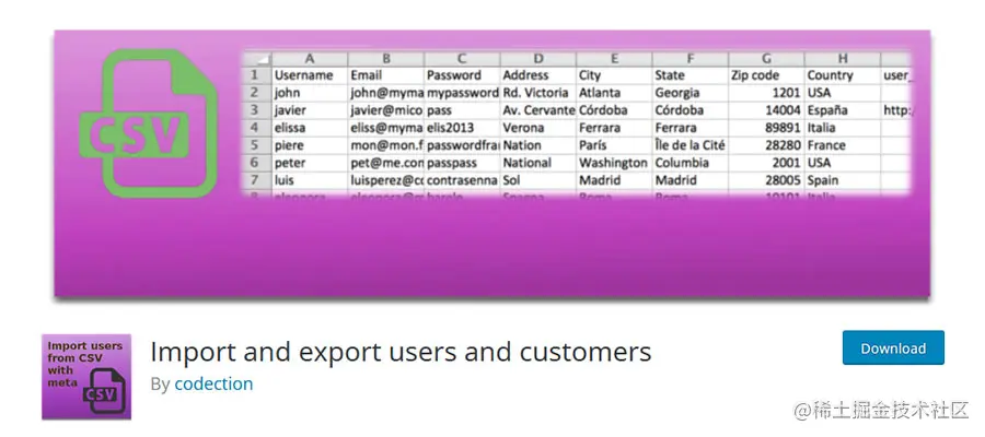 Import and Export Users and Customers