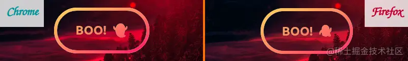 The light ghost button on top of a dark background (live demo).