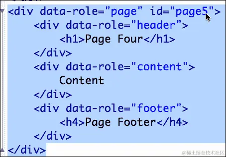 添加新的 jQuery Mobile 页面和对象