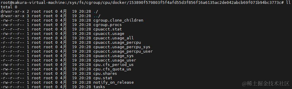 CPU使用率的cgroup目录