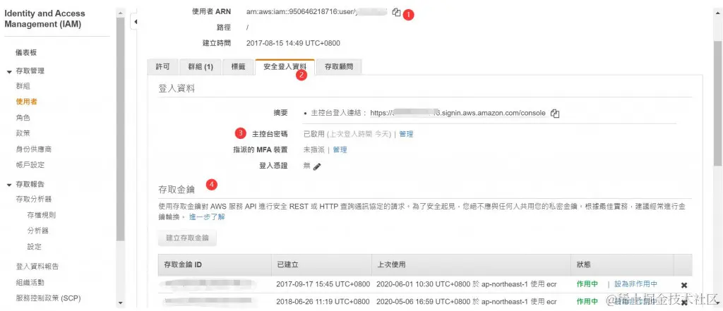 透过 AMI 来取得存取密钥