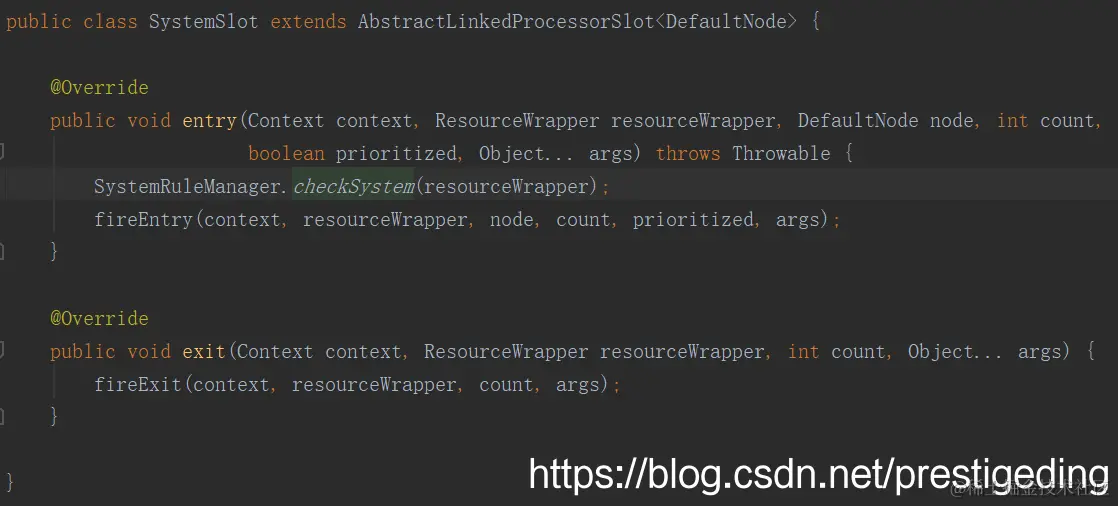 SystemRuleManager#checkSystem