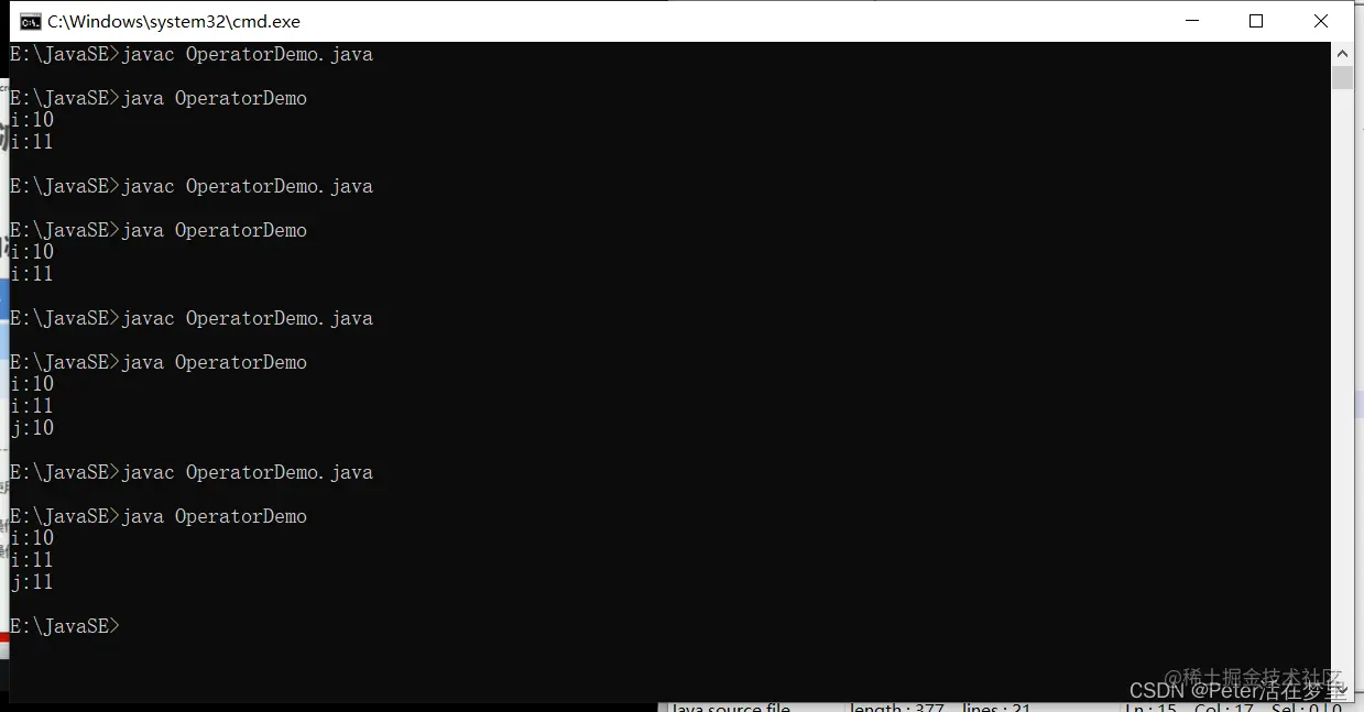自增自减运算符