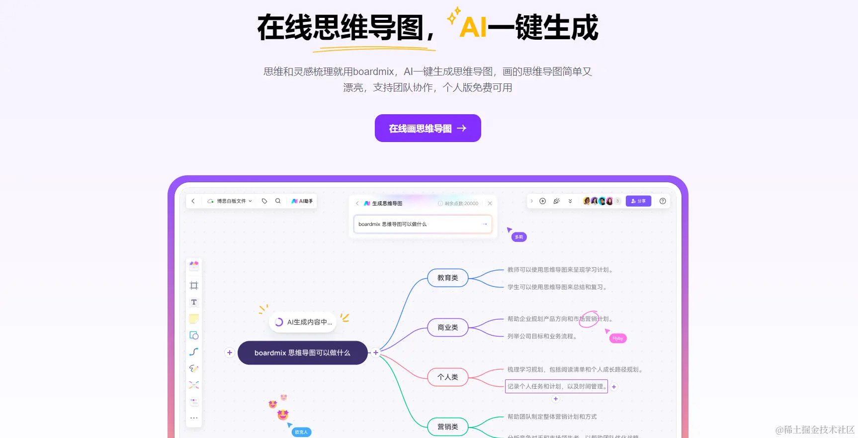 Word自动生成思维导图boardmix AI