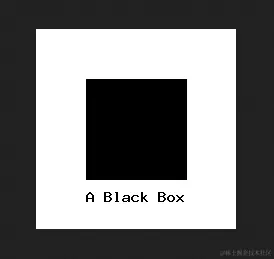 添加文本后的黑盒子图像