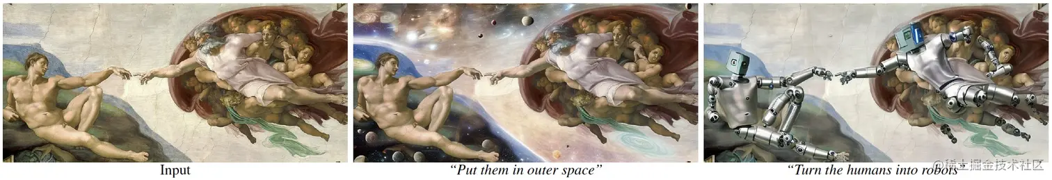 Michelangelo's The Creation of Adam with new context and subjects