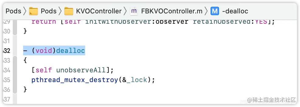 KVOController的dealloc