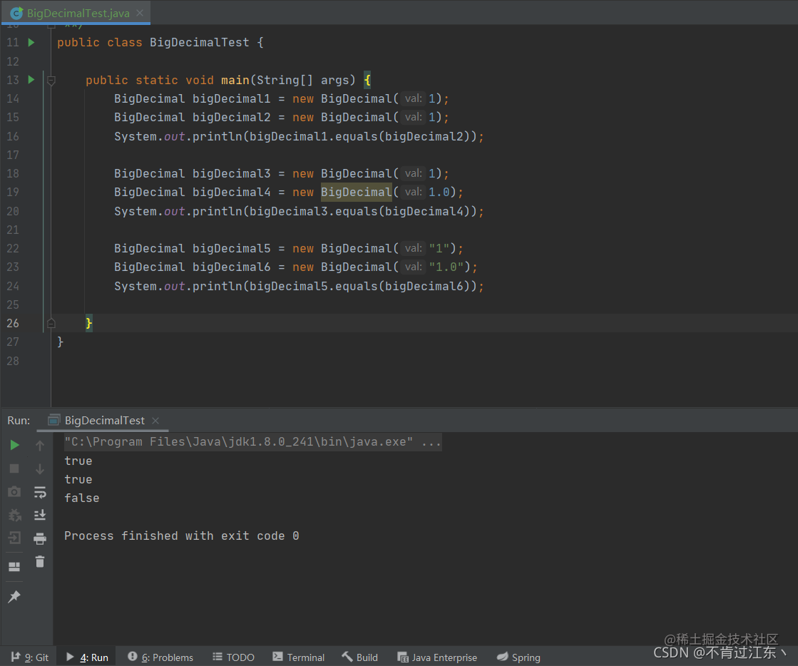 Java Bigdecimal Compareto Scale