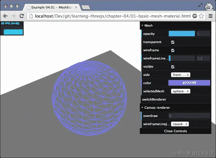 THREE.MeshBasicMaterial